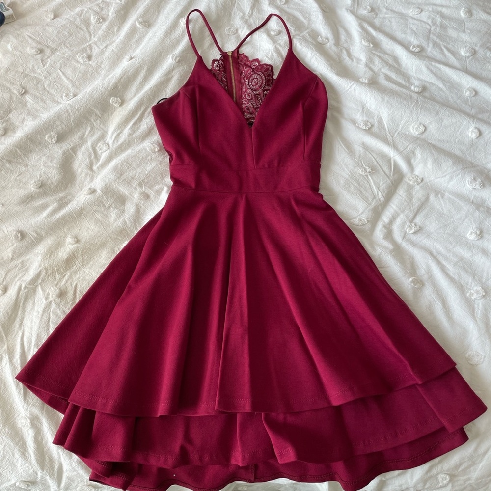 Windsor Red Dress With Lace Back